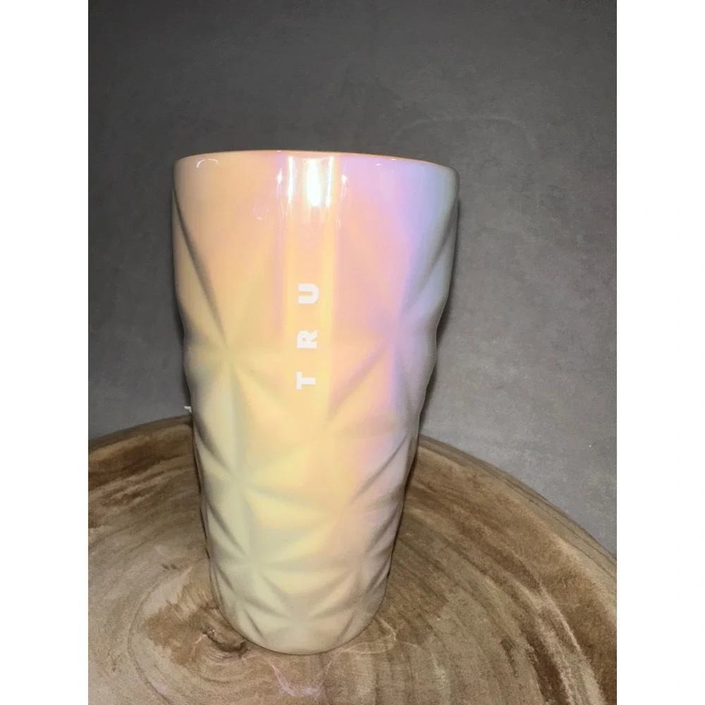 Starbucks Iridescent Geometric Tumbler 12 oz 2023  Pink/Green !! No‎ lid !!
